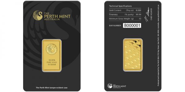 Sztabka 10g Perth Mint, Australia