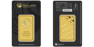 Sztabka 50g Perth Mint, Australia